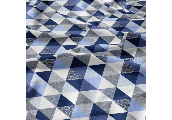 Tkanina bawełniana wzór Trójkąty 9 cm