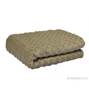 Minky z kropkami kolor Cappuccino 